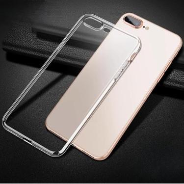 Imagem de Capa protetora transparente ultrafina para Apple iPhone 7 7Plus capa traseira de TPU macio, transparente para iPhone 7plus