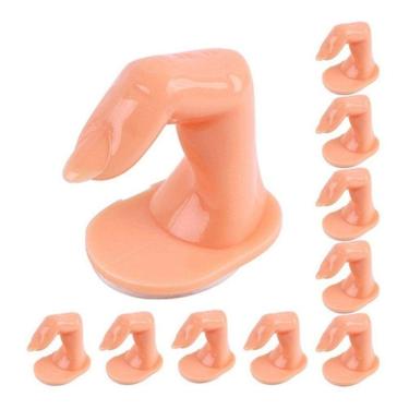 Imagem de Kit 10 Dedo Postiço Para Treinamento Unha De Gel Fibra Uv