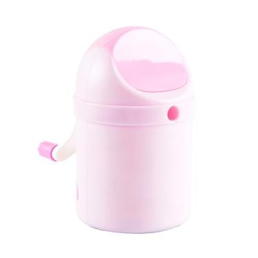 Imagem de GZBABY Apontador de lápis de manivela, apontador manual para escritório escolar, simples, cores frescas (rosa)