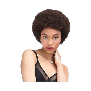 Imagem de Peruca De Cabelo Humano Afro Kinky Curly Pixie Cut De 6 a 8 Polegadas 