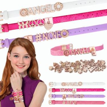 Imagem de Mini Kit Pulseira Com Letras E Pingentes Bracelete My Style Fashion Me
