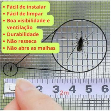 Imagem de Tela Mosquiteira Fibra De Vidro Com tiras autocolantes - TDOSSANTOS, 1