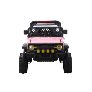 Imagem de Jipe Elétrico Infantil Bang Toys N6 Com Controle Remoto 12V, Rosa, U