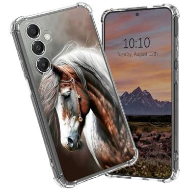Imagem de BFDHGQZC Capa de telefone TPU transparente para Samsung Galaxy A16 5G com 4 cantos de almofada de ar, à prova de choque, antiamarelamento, capa de proteção fina para Samsung A16 5G, cavalo