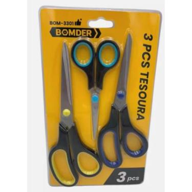 Imagem de KIT 3 Tesouras Multiusos Aço Inox - Bomvink