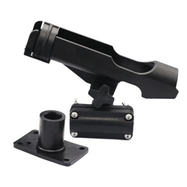 Imagem de Vaveren Suporte para vara de pesca inflável para barco, suporte para vara de pesca, giratório de base dupla para canoas, trilhos, caiaques