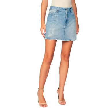 Imagem de Saia Jeans Acostamento Curta Feminino-Feminino