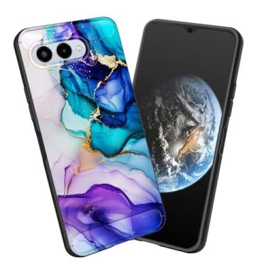 Imagem de smauncucn Capa para Revvl 8, capa protetora antiderrapante de poliuretano termoplástico macio e fina para T-Mobile Revvl 8 16.8 cm 2025, mármore colorido