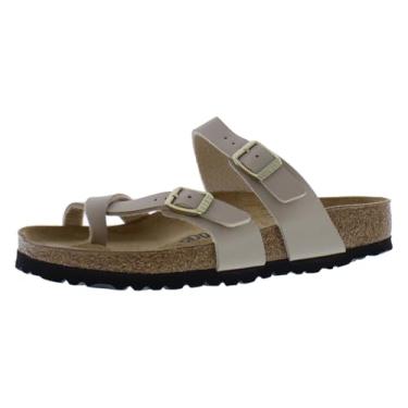 Imagem de Birkenstock Sandália feminina Mayari-Birko-Flor & Birkibuc, Sandcastle, 8-8.5 Narrow