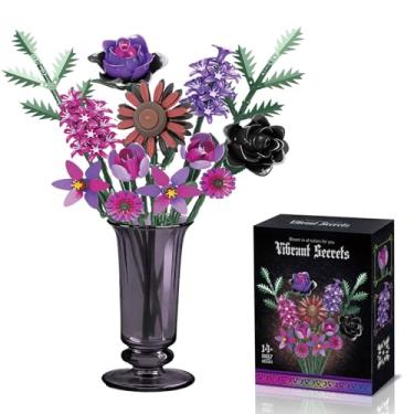 Imagem de Flower Building Set, Wildflower Bouquet, Artificial Bouquet Flowers Arrangement, Compatible with Lego Botanical Collection for Adults, Dinner Table, Living Room Home Office Decor, Ideal Gift, 614PCS