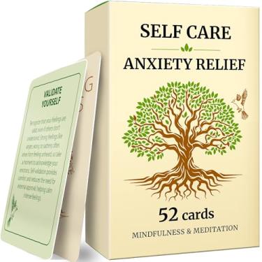 Imagem de QUOKKA Self-Care & Anxiety Relief – 52 Mindfulness Cards for Stress Reduction and Emotional Balance | Grounding Exercises, Breathing Tools & Relaxation Techniques | Wellness Gift for Calm and Focus