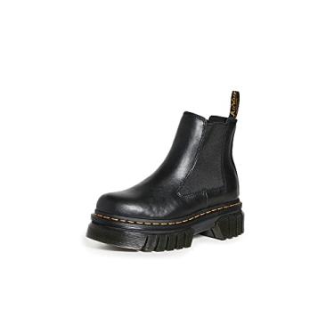 Imagem de Dr. Martens Botas femininas de combate Audrick Nappa de couro Chelsea, Preto, 36