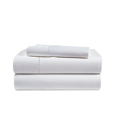 Imagem de LANE LINEN Jogo de lençóis de solteiro 100% algodão egípcio, macio e confortável, estilo hotel de luxo, conjunto de lençóis de solteiro de algodão grosso, costuras reforçadas totalmente elásticas, sem