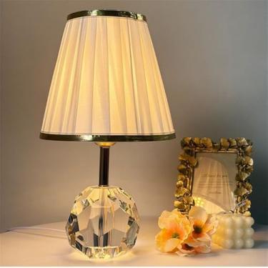 Imagem de Luminária de mesa contemporânea de cristal LED, estilo moderno e criativo, para sala de estar, escritório, casa de campo, hotel, quarto, mesa de cabeceira (Estilo 29)