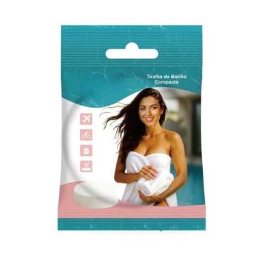 Imagem de Kit 15 Toalhas Comprimidas de Banho 70x140cm – Portátil para Viagem, Praia, Camping e Academia (KIT 10 Pc (75g))