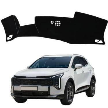 Imagem de Vvwmluui Capa de painel para Kia Sportage 2025 2026 (com HUD), protetor de painel antiderrapante e protetor solar, bloqueio UV, almofada de painel antirreflexo