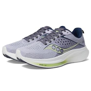 Imagem de Saucony Tênis feminino Ride 17, Íris/azul-marinho, 7 Wide