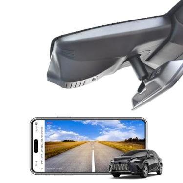 Imagem de Mangoal Câmera de painel 4K personalizada para Lexus RX 2023 2024 (modelo C), RX350 RX350h RX500h Premium Luxury F Sport, visual OEM, vídeo UHD 2160P, modo de estacionamento, Wi-Fi e aplicativo,