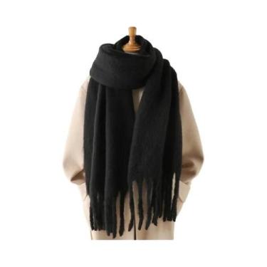 Imagem de Cachecol De Inverno Feminino Em Cashmere, Quente E Macio, Pashmina, Co