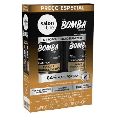 Imagem de Kit Salon Line Shampoo + Condicionador SOS Bomba Força e Engrossamento