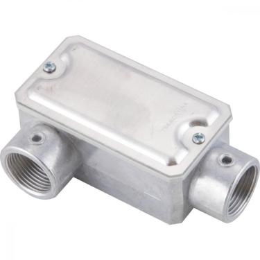 Imagem de Condulete Fixo 1 Tipo Lr - Com Tampa - Rosca Bsp - Sem Pintura