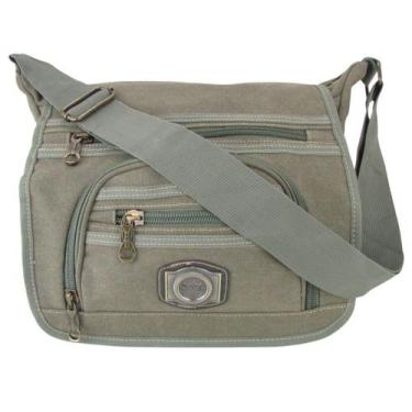 Imagem de Bolsa Transversal Pasta Tirarcolo Ombro Em Lona Multiúso Masculina Fem