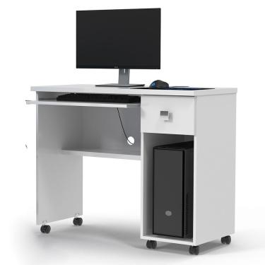 Imagem de Escrivaninha Office Vicenza Branco Brilhante - Lukaliam Móveis