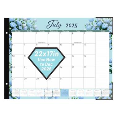 Imagem de Calendário de mesa 2025-2026, calendário de mesa grande, 55 x 43 cm, 18 meses, julho de 2025 a dezembro de 2026, adequado para casa, escola ou escritório, calendário de planejamento mensal
