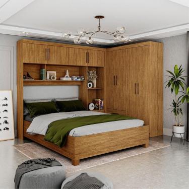 Imagem de Guarda Roupa Casal Modulado 4 Portas Hércules 4 Portas e 4 Gavetas Cinamomo