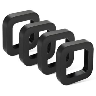 Imagem de ZNDAW Silenciador de receptor de engate de 4 peças, silenciador de engate de reboque de 5 cm reduz o chocalho para montagens de esfera ajustáveis, redutor de ruído de engate fornece amortecimento