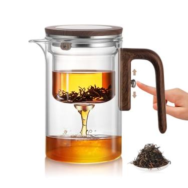 Imagem de Bule de chá Enchanti, bule de vidro mágico com filtro, separação magnética de água com infusor - 800 ml