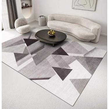 Imagem de Tapete Veludo, B 95, tom mesclado do cinza ao bege claro, 3d 2,00x2,40 Indiano Antiderrapante