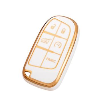 Imagem de Capa para chave de controle remoto de carro para Jeep Grand Cherokee Renegade Chrysler 300 Dodge RAM Challenger Journey Acessórios de carro