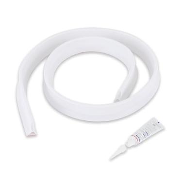 Imagem de Vedante de silicone com limite de chuveiro dobrável de 1,8 m, mantém a água dentro do limiar de separação seca e molhada adequada para banheiro e cozinha