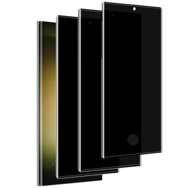 Imagem de zonyee Pacote com 3 protetores de tela de privacidade para Samsung Galaxy S23 Ultra, película protetora de vidro temperado anti-espião de dureza 9H para Samsung Galaxy S23 Ultra [antiarranhões