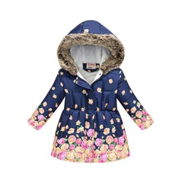 Imagem de Jaqueta de inverno infantil - Engrossar jaqueta de esqui casaco infantil | Casacos de snowboard com gola de pele com capuz, roupas à prova de vento, jaqueta de neve Hoghaki