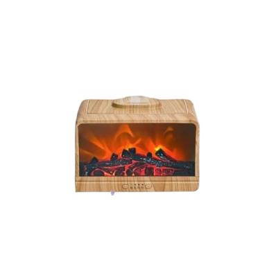 Imagem de Umidificador e Difusor de Aromas Estilo Lareira Decorativo para Óleos Essenciais Purificação Ar Umidade(madeira)