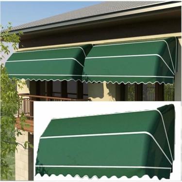 Imagem de Wzglod Toldo de arco para porta de entrada e pátio cobertura retrátil adequada para todas as estações Fácil de instalar inclui moldura.