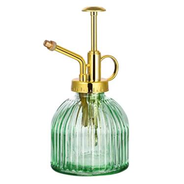 Imagem de ZABEES Regador de plantas, 1 peça pulverizador de vidro verde estilo vintage, regador manual, casa, interior, jardim, vidro, spritzer, equipamento de irrigação de jardim