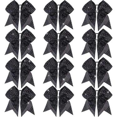 Imagem de Cheer Hair Bows OAOLEER Glitter de 7 polegadas para meninas adolescent