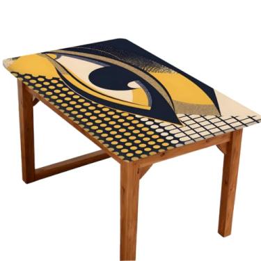Imagem de hongjinglin Toalha de mesa retangular de 1,8 m com elástico para olhos mágicos, capa de mesa retangular, à prova d'água, lavável, protetor de mesa para piquenique, jantar, cozinha, decoração ao ar
