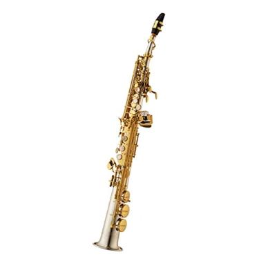 Imagem de Saxofone profissional Bb instrumento de saxofone branco cobre banhado a ouro B-Tune