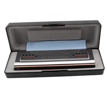 Imagem de Gaita profissional para iniciantes adultos gaita tremolo dupla face C e G chave 24 furos