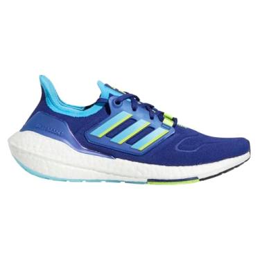 Imagem de adidas Ultraboost 22 Heat.rdy Tênis de corrida masculino, Legacy Indigo/Sky Rush/Solar Yellow-Blue, 39