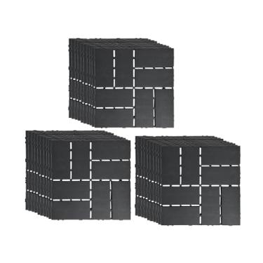 Imagem de Azulejos de deck interligados de plástico, lençóis de pátio com design de drenagem eficiente para banheiro cozinha piscina varanda varanda jardim 12 estilo K 30 peças