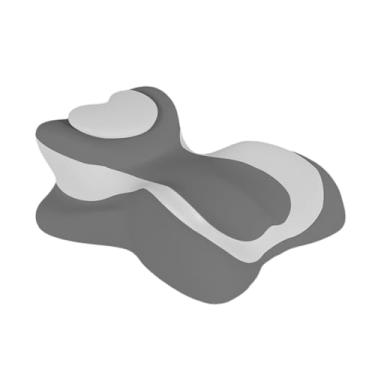 Imagem de MotiveTech Travesseiro de pescoço em espuma viscoelástica, formato de cunha, multiuso, moderno, para apoio pernas, ideal para dormir, ler, dormir em casa, no, Cinza