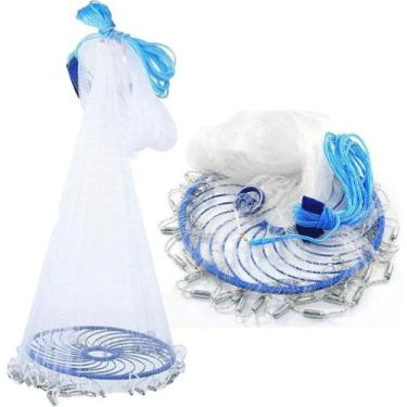 Imagem de Rede Pesca Chinesa Tarrafa Disco 3 Metros Pescaria Mar Peixe Multifila