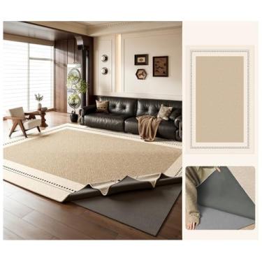 Imagem de SPXMQSS Tapetes laváveis à máquina para sala de estar, tapete lavável removível para sala de estar, tapete grosso antiderrapante macio para quarto, sala de jantar, escritório em casa I 200 x 300 cm