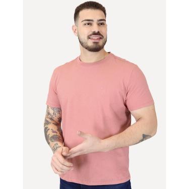 Imagem de Camiseta Ellus Masculina Cotton Fine Easa Duocolor Salmão-Masculino