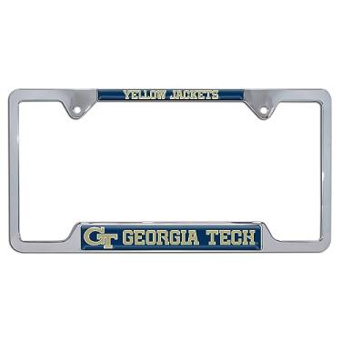Imagem de Moldura de placa de licença de metal Georgia Tech (mascote cromado)